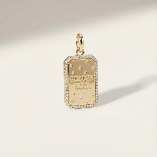 Golden Soul Pendant Diamonds