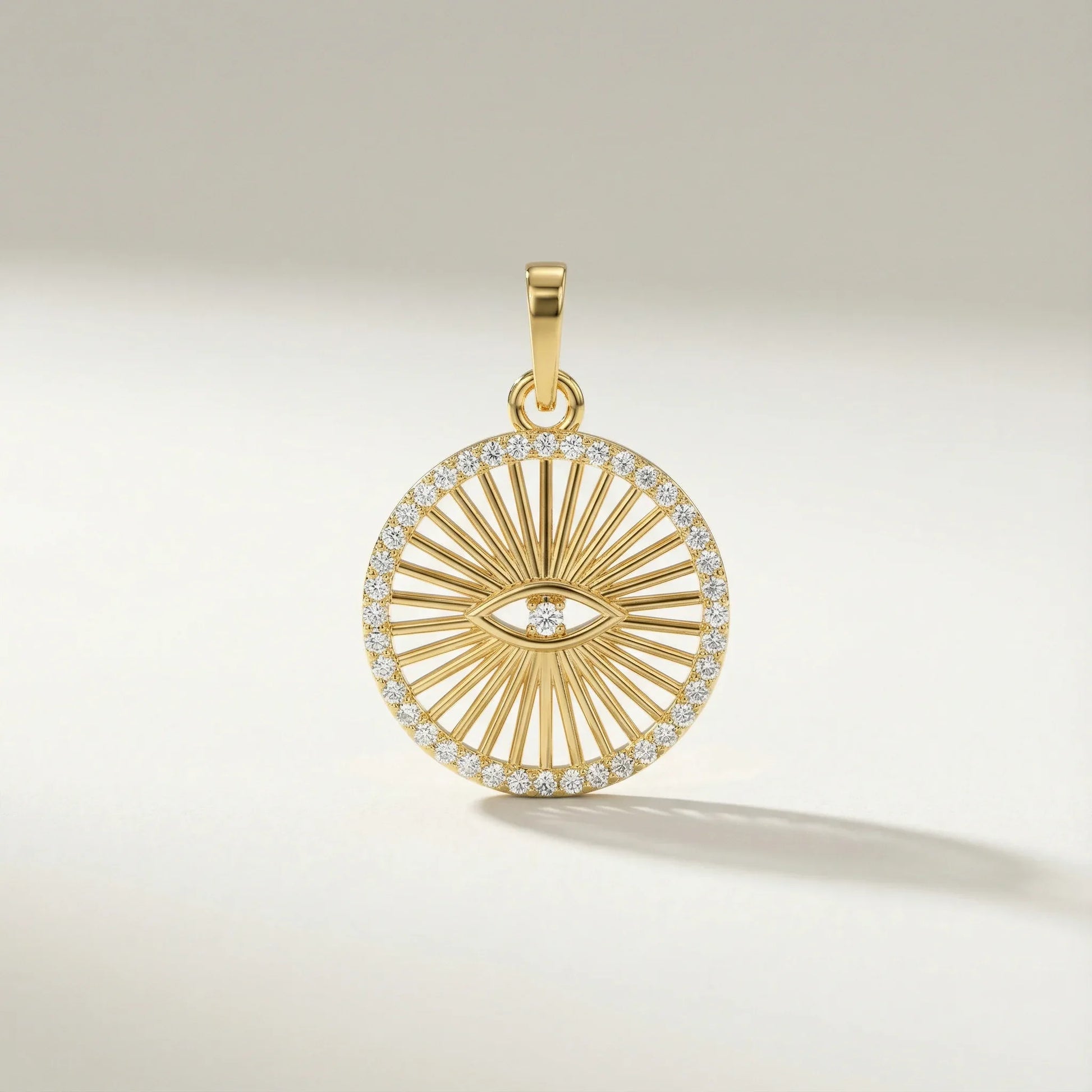 Evil Eye Medallion Pendant - Goldie Paris Jewellery