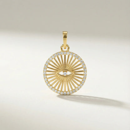 Evil Eye Medallion Pendant - Goldie Paris Jewellery