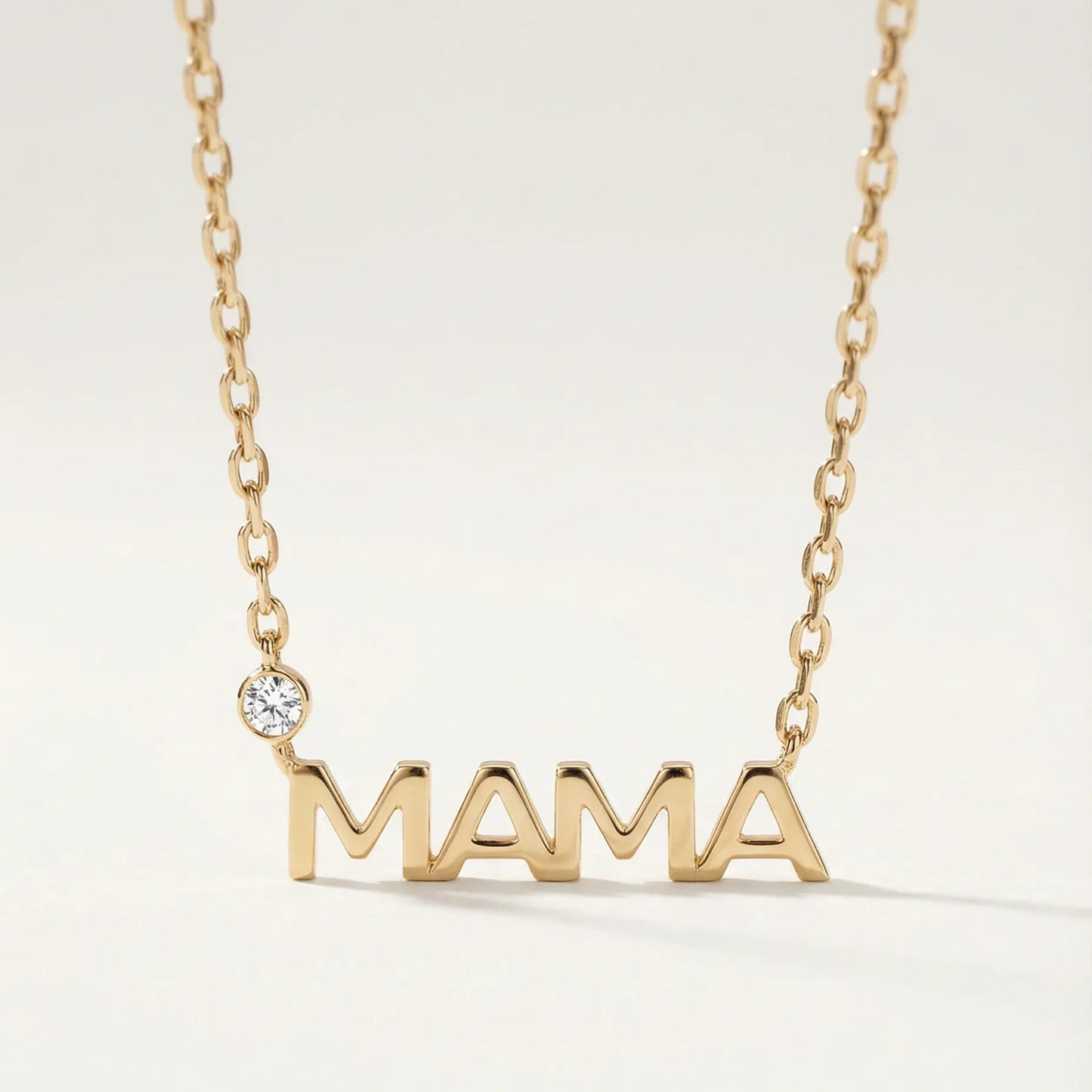 Mama Bezel Diamond Necklace - Goldie Paris Jewellery