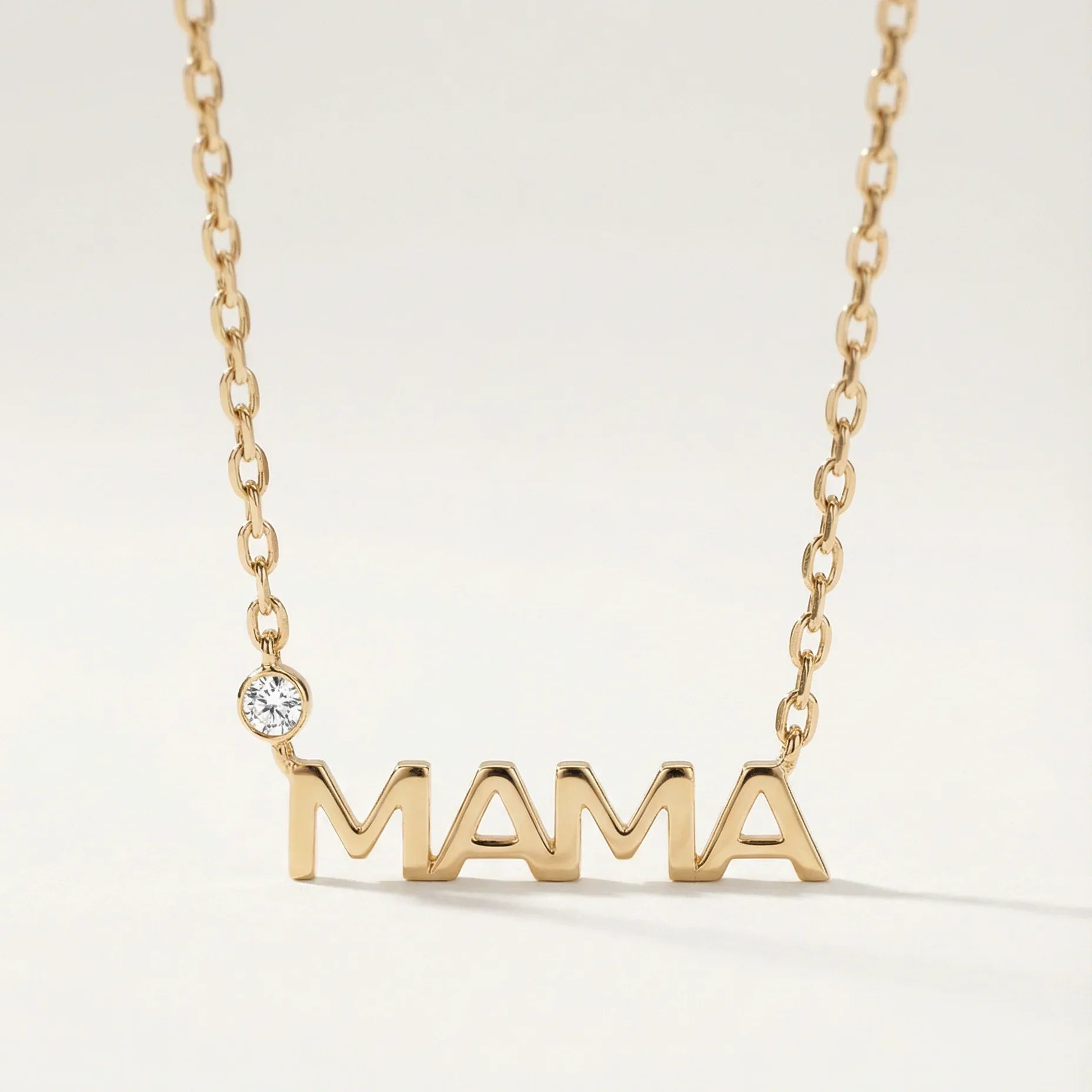 Mama Bezel Diamond Necklace - Goldie Paris Jewellery