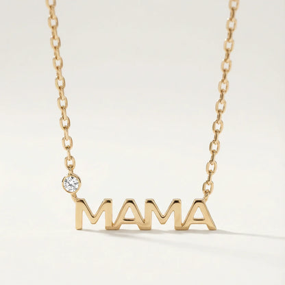 Mama Bezel Diamond Necklace - Goldie Paris Jewellery