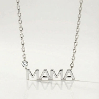 Mama Bezel Diamond Necklace - Goldie Paris Jewellery