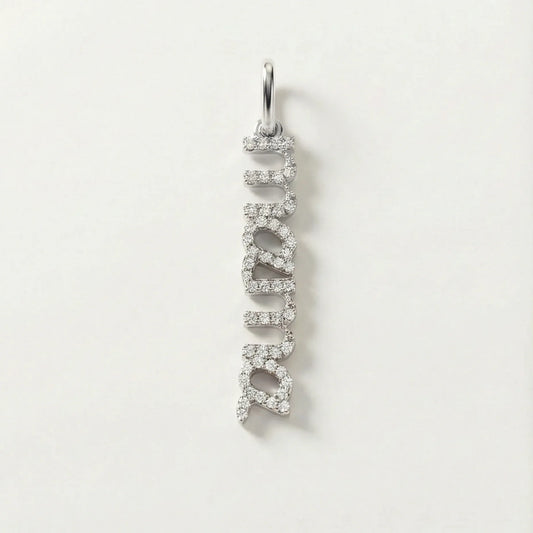 Diamonds Mama Pendant - 10k White Gold - Jewelry - Goldie Paris Jewelry - Last Chance Moms Pendant