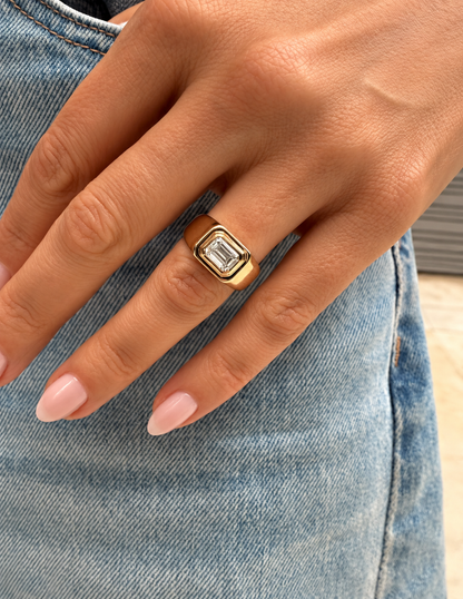 Jenna Diamond Ring - Emerald Cut