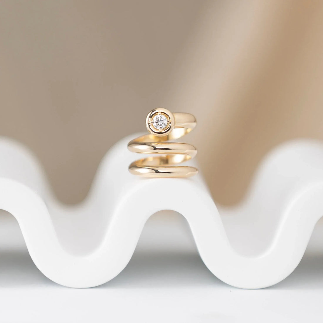 Jodi Infinite Single Diamond Chunky Ring