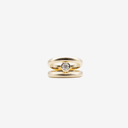 Kaye "solitaire" chunky ring - Goldie Paris Jewellery