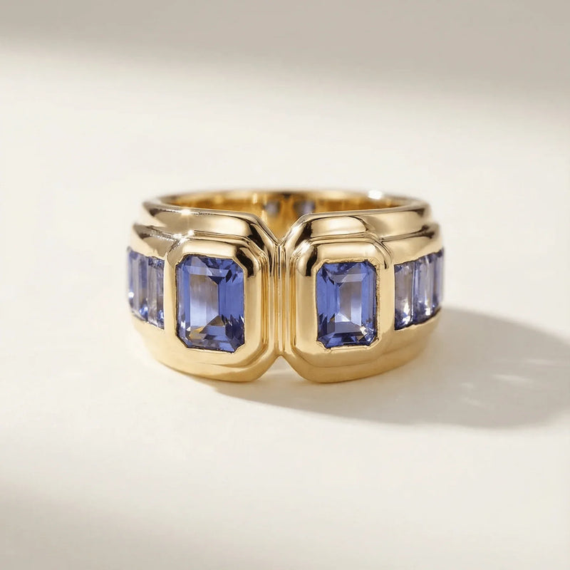 Keren Iolite Art Deco Ring - US 8 - EUR 57 - Jewelry - Goldie Paris Jewelry - Ring