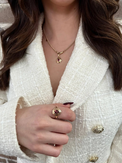 Lea Pink Tourmaline Pendant - Goldie Paris Jewellery