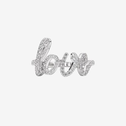 "Love" Pavé Diamond Ring - Goldie Paris Jewellery