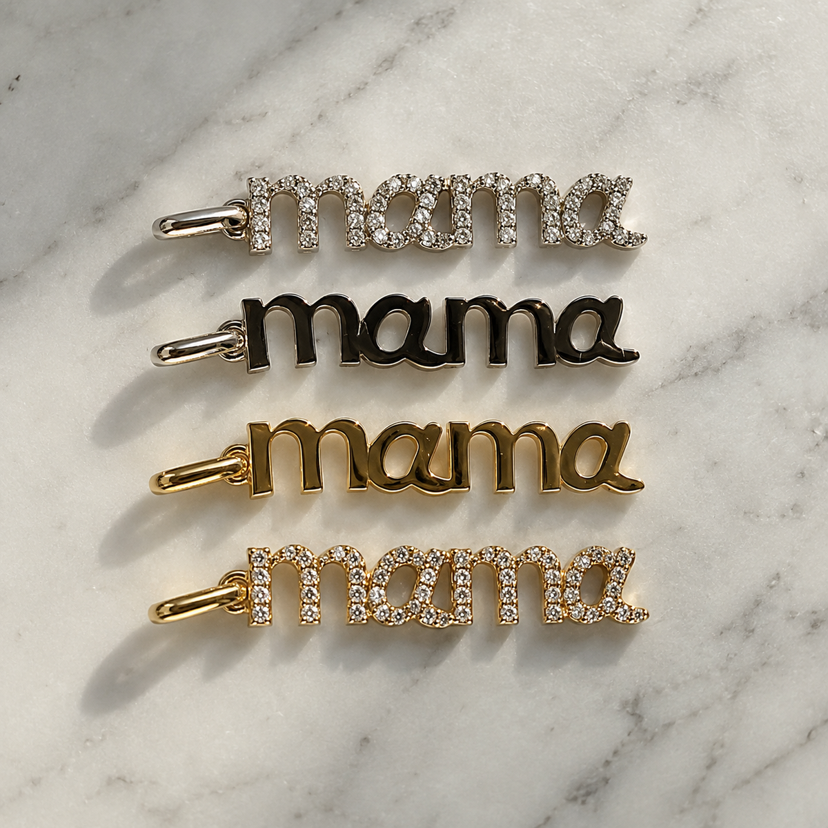 Diamond Mama Pendant •10K Solid Gold