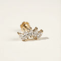 Marquise Crown Flat-Back Stud