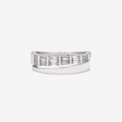 "Mia" Baguette Spiral Diamond Ring - Goldie Paris Jewellery