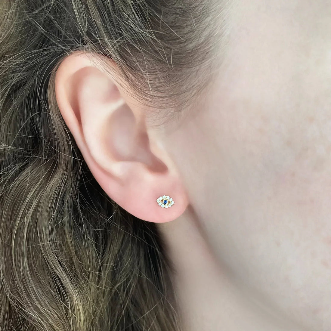 Mini Evil Eye Stud Earrings