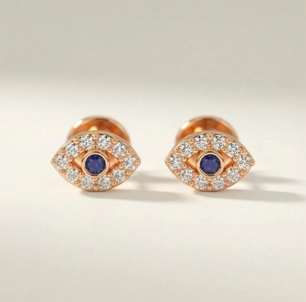 Mini Evil Eye Stud Earrings
