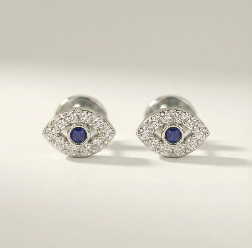 Mini Evil Eye Stud Earrings