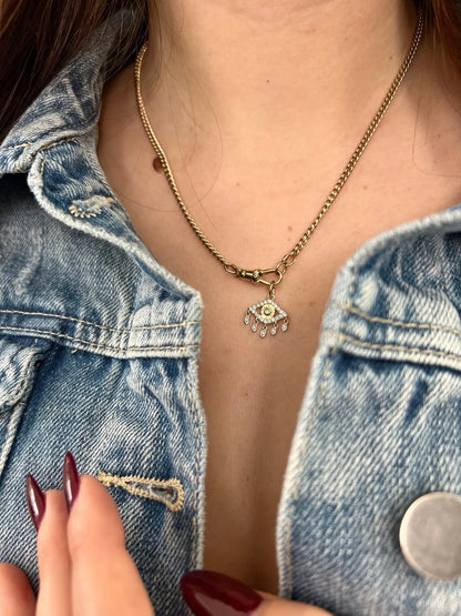 Naomi Evil Eye Floating Pendant - Goldie Paris Jewellery