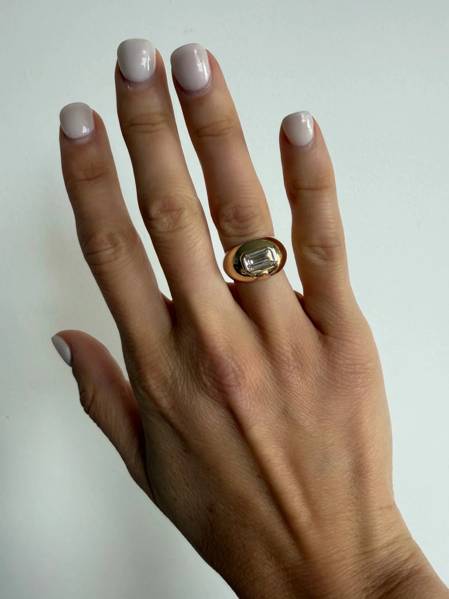 Naya Cloud Ring- Emerald cut Diamond - Goldie Paris Jewellery