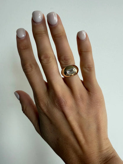 Naya Cloud Ring- Emerald cut Diamond - Goldie Paris Jewellery