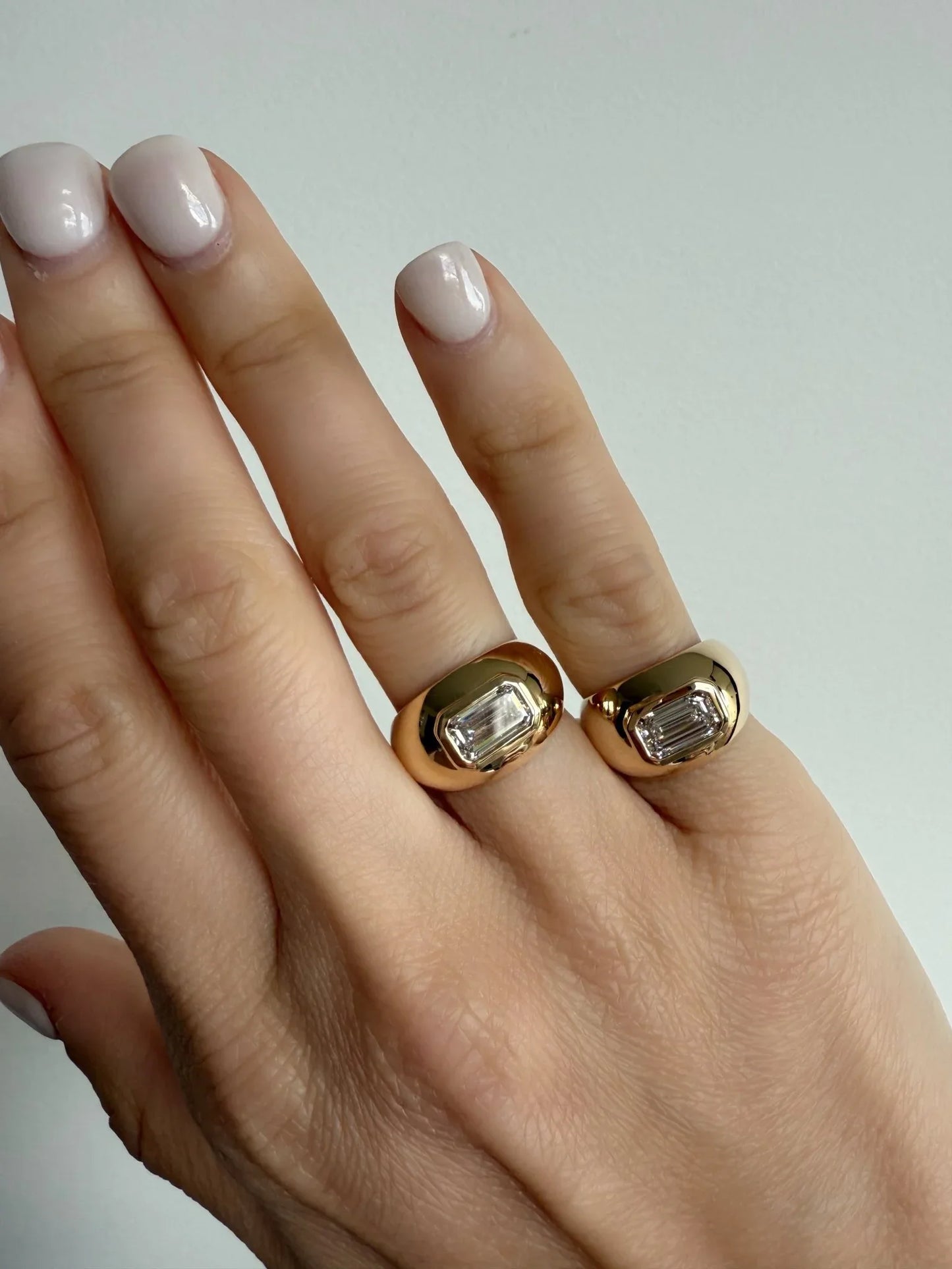 Naya Cloud Ring- Emerald cut Diamond - Goldie Paris Jewellery