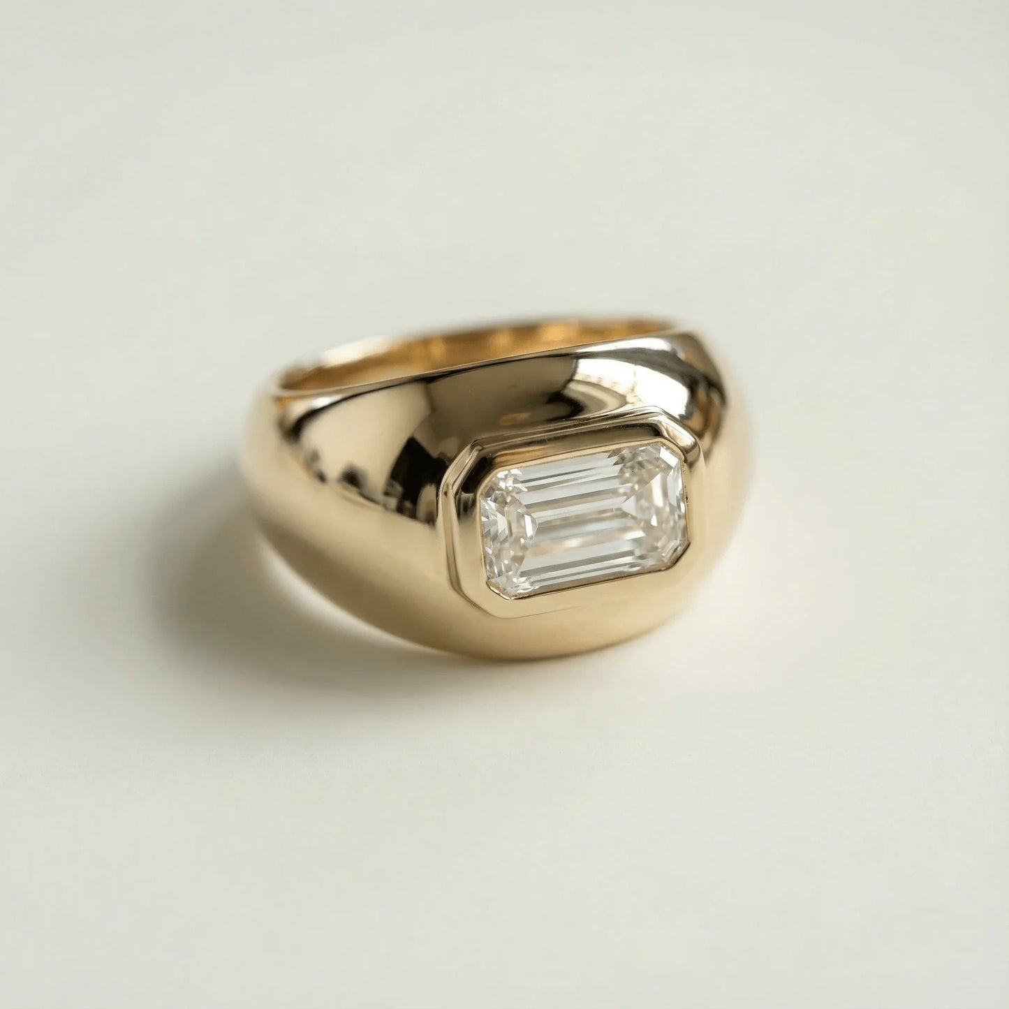 Naya Cloud Ring- Emerald cut Diamond - Goldie Paris Jewellery