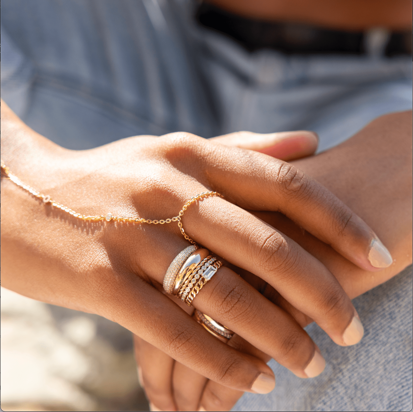 "Nilly" Dôme Pavé Diamond Ring - Goldie Paris Jewellery