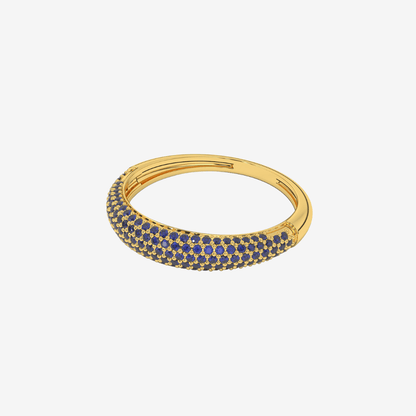 "Nilly" Dôme Pavé Diamond Ring - Sapphire - Goldie Paris Jewellery