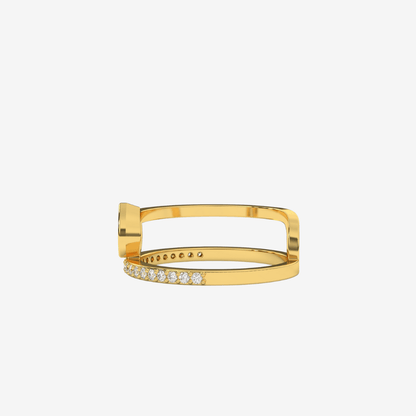 "Noa" Pear and Pavé Diamond Ring - Goldie Paris Jewellery