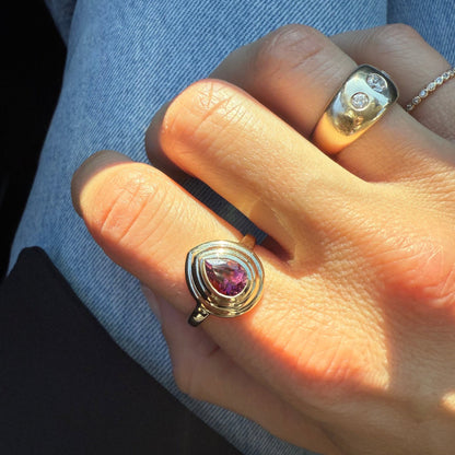 Ofra Pink Tourmaline Ring - Goldie Paris Jewellery