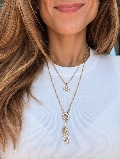 Belcher Chain Necklace • 9K Solid White Gold