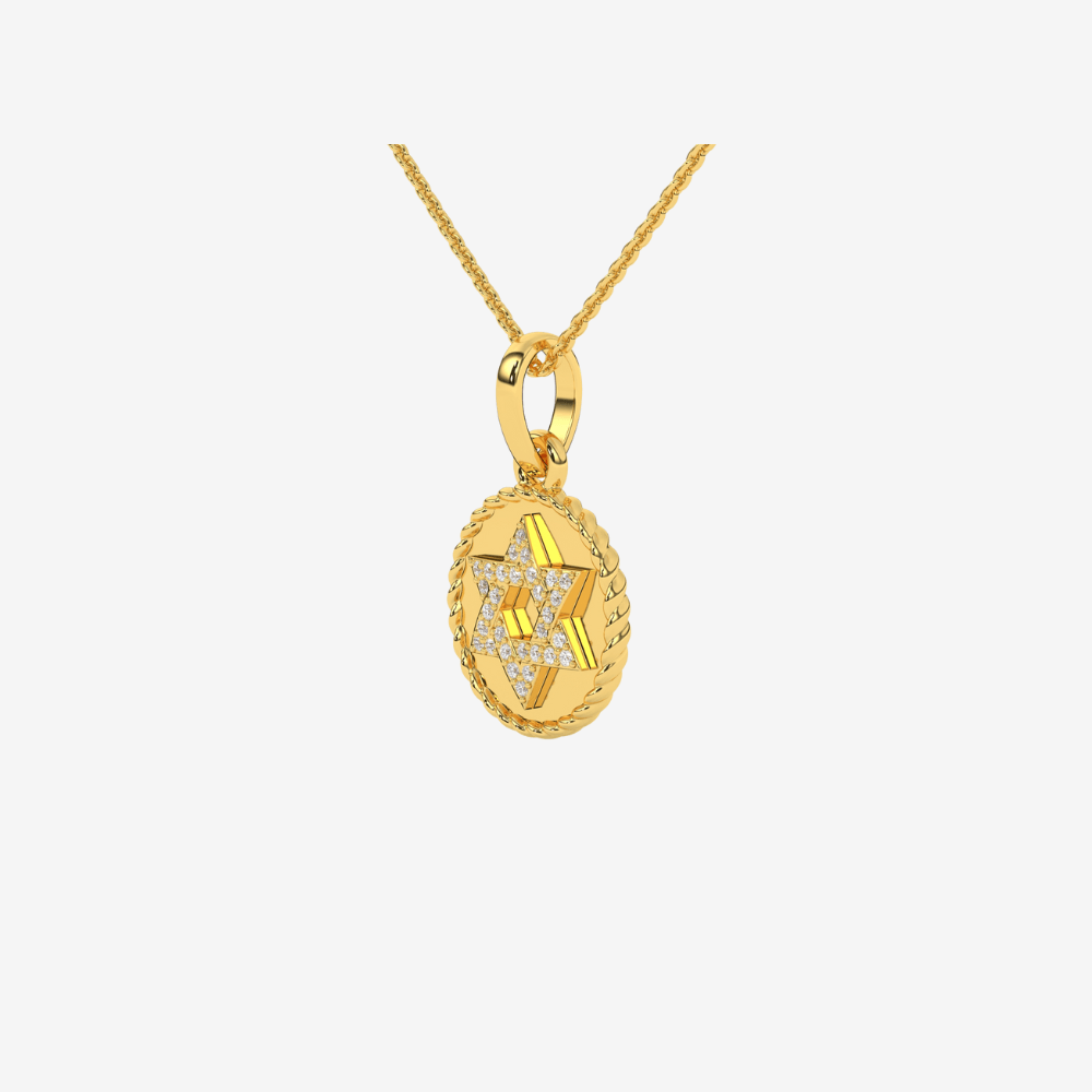 Reversible Star of David Pendant - Goldie Paris Jewellery