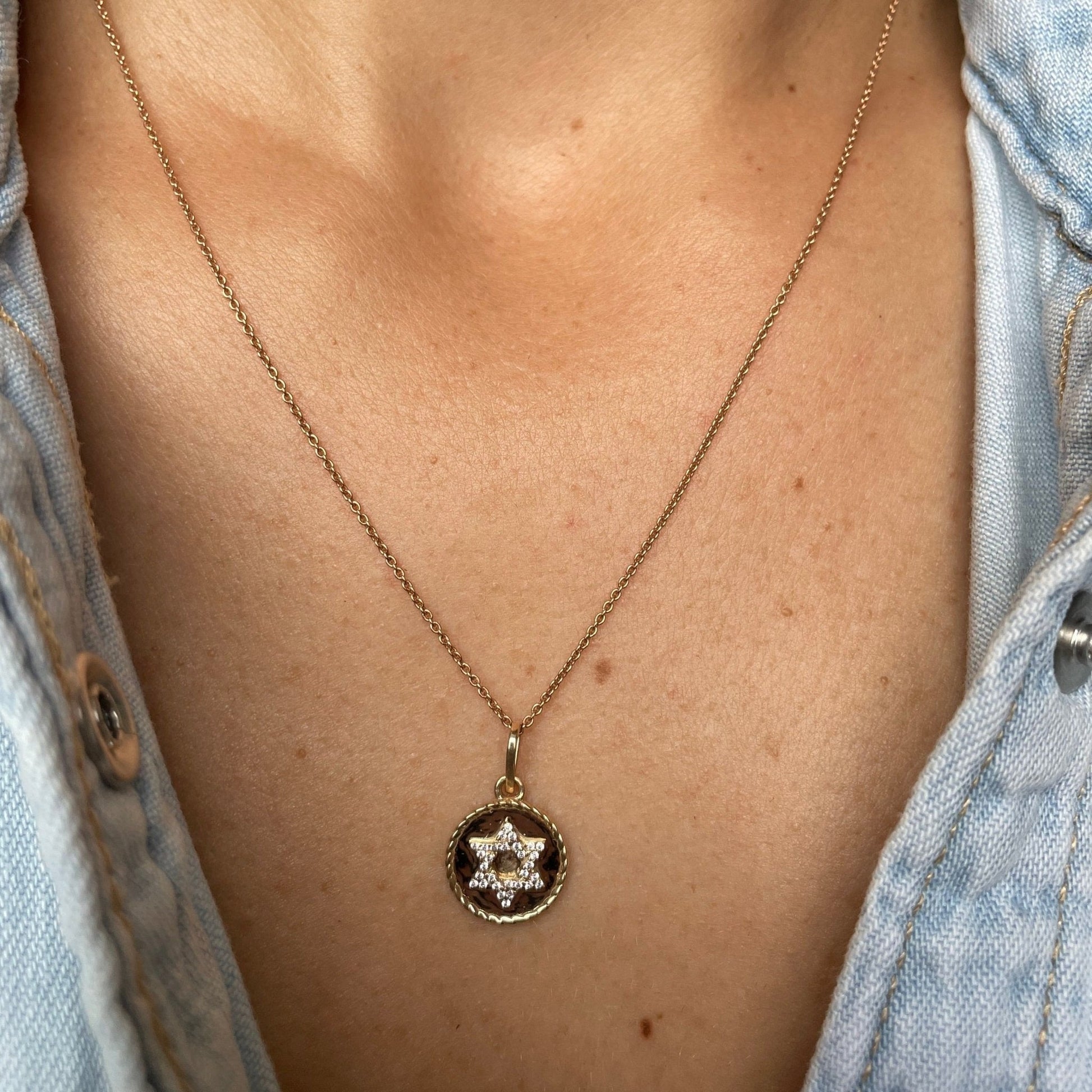 Reversible Star of David Pendant - Goldie Paris Jewellery