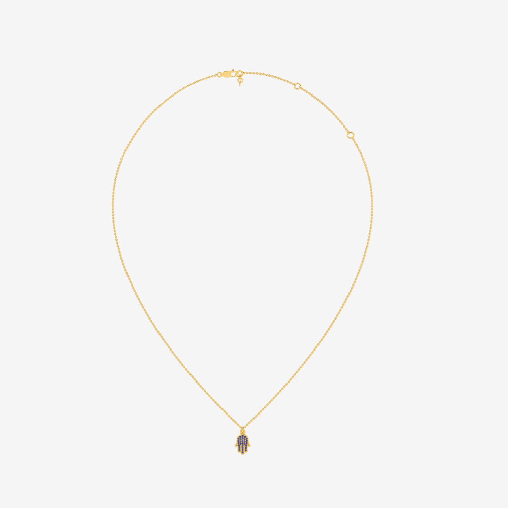 Sapphire Hamsa Pendant/ Charm - Goldie Paris Jewellery