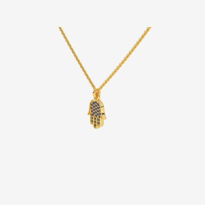 Sapphire Hamsa Pendant/ Charm - Goldie Paris Jewellery