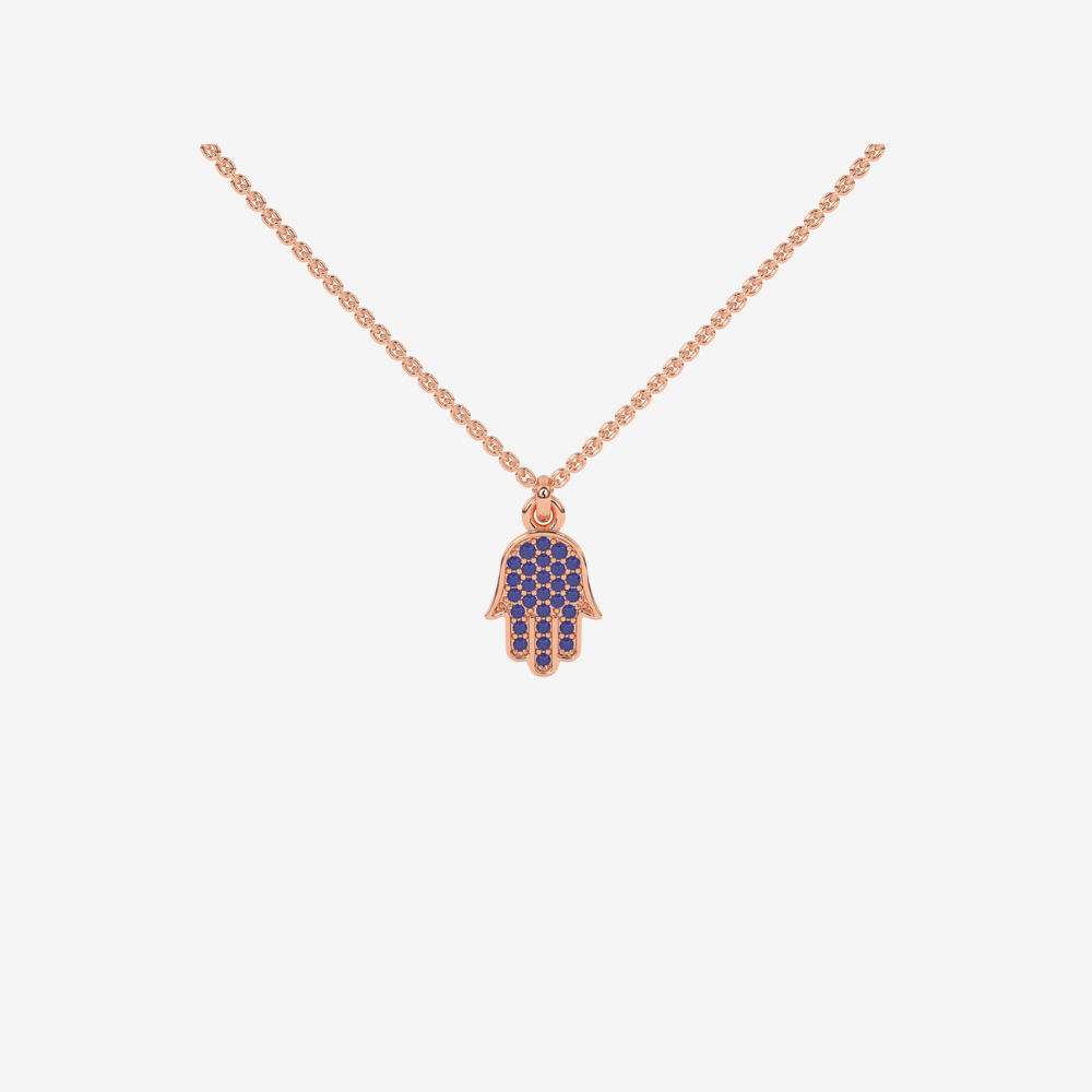Sapphire Hamsa Pendant/ Charm - Goldie Paris Jewellery