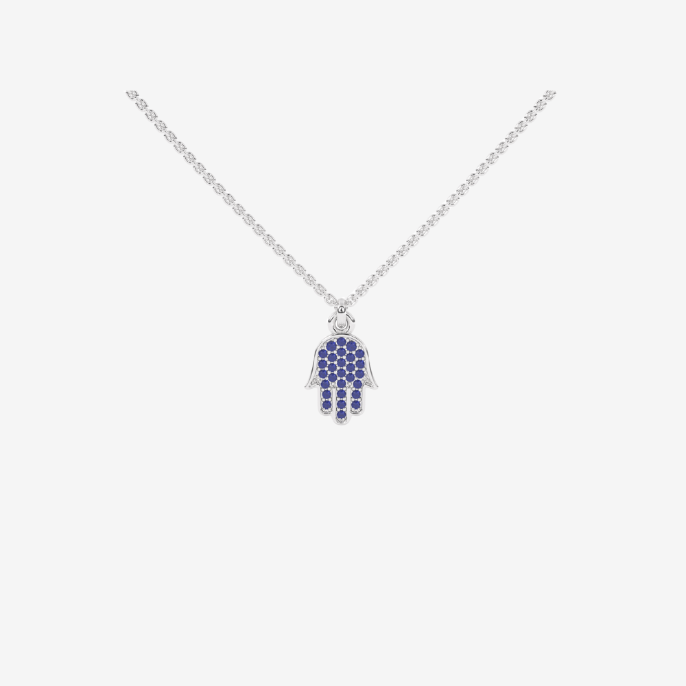 Sapphire Hamsa Pendant/ Charm - Goldie Paris Jewellery