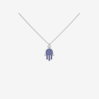 Sapphire Hamsa Pendant/ Charm - Goldie Paris Jewellery