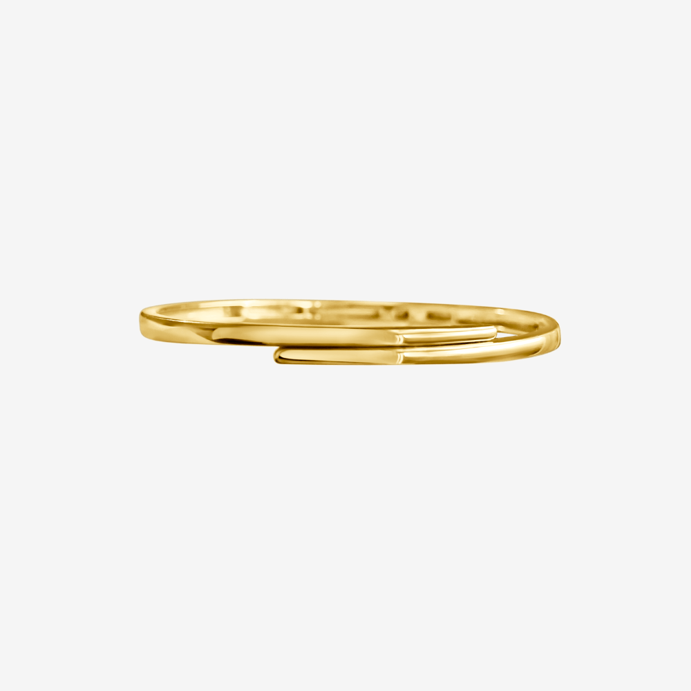 Shiri Wrap Solid Gold Bangle - Goldie Paris Jewellery