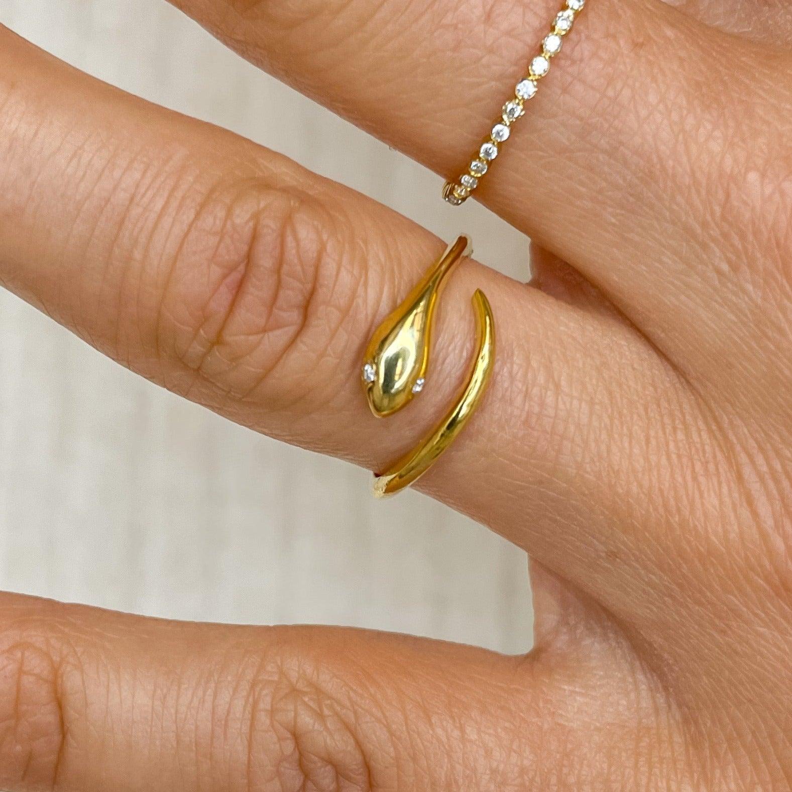 Snake Diamond Ring - Goldie Paris Jewellery
