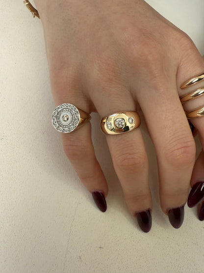 Sultana Diamond and Pearl Ring - Goldie Paris Jewellery