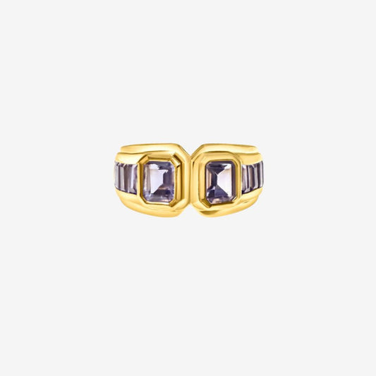 Keren Iolite Art Deco Ring
