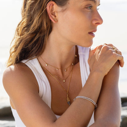 "Tilly" Bubble bezel Diamond Necklace - Goldie Paris Jewellery