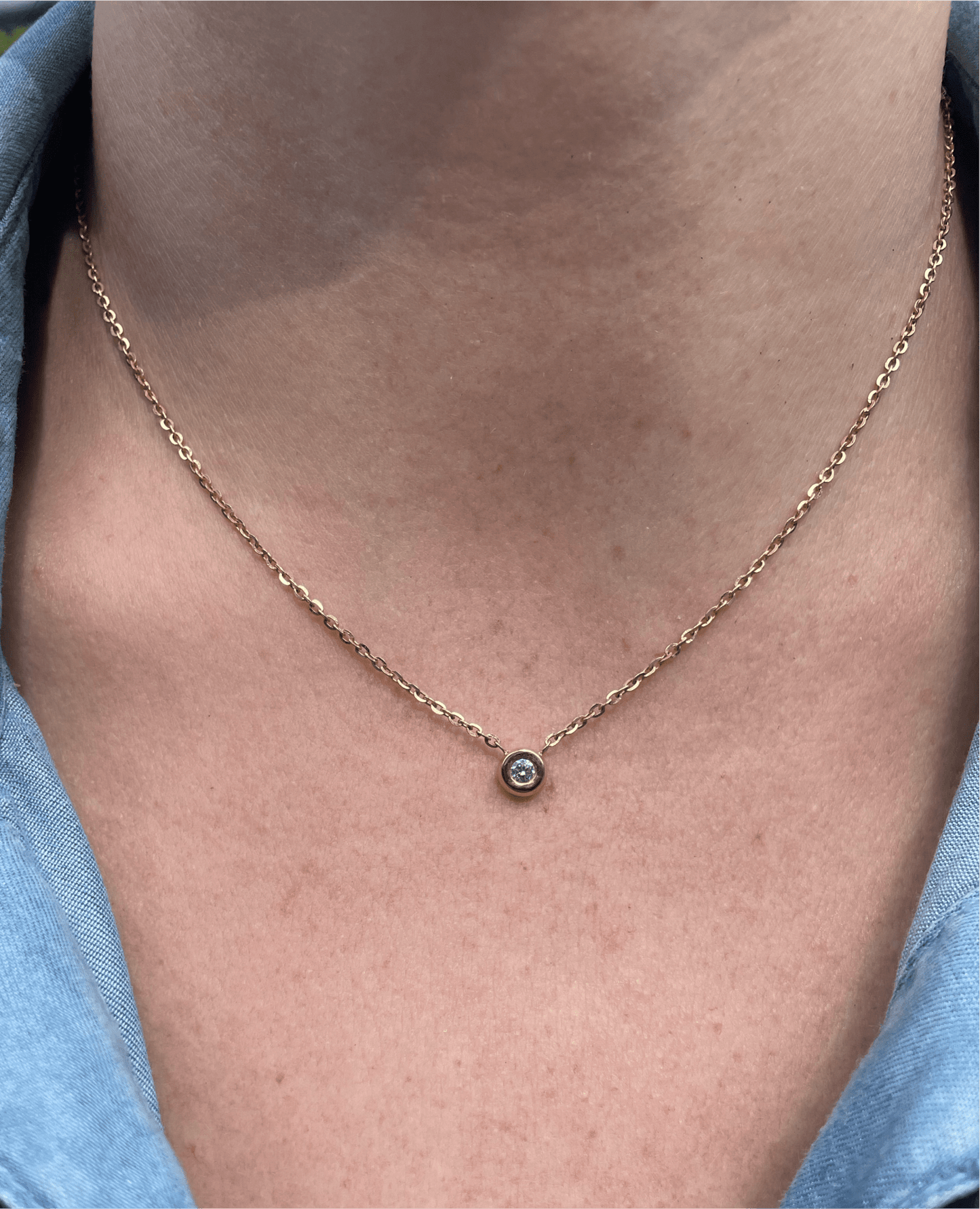 "Tilly" Bubble bezel Diamond Necklace - Goldie Paris Jewellery