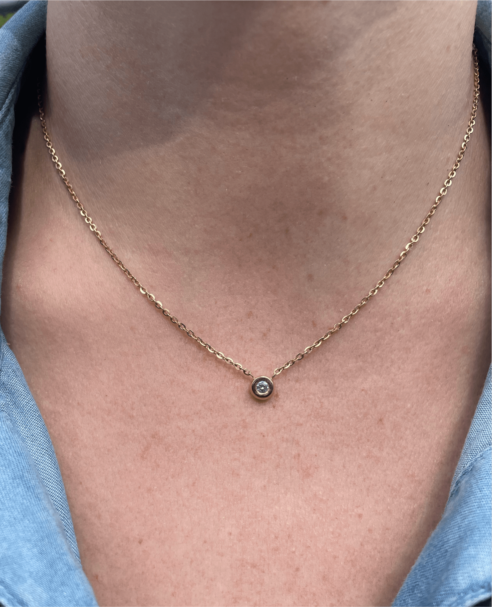 "Tilly" Bubble bezel Diamond Necklace - Goldie Paris Jewellery