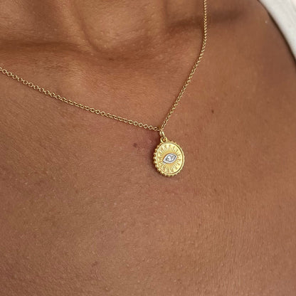 Token Evil Eye Pendant - Goldie Paris Jewellery