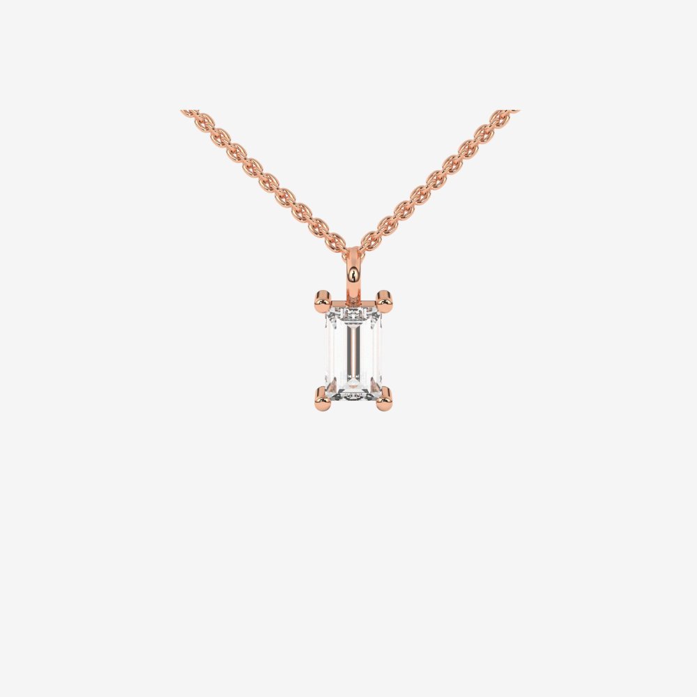 Baguette Floating Diamond Necklace - Goldie Paris Jewellery