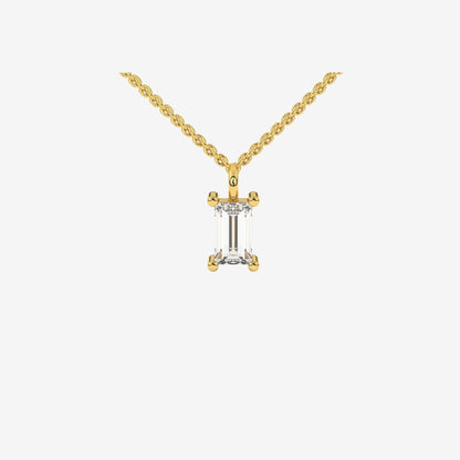 Baguette Floating Diamond Necklace - Goldie Paris Jewellery