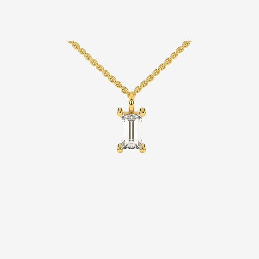 Baguette Floating Diamond Necklace - Goldie Paris Jewellery