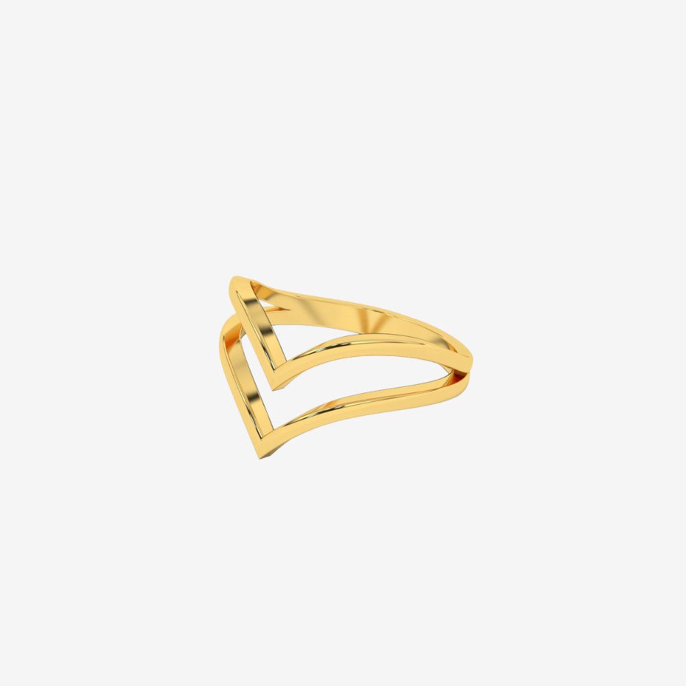 Double V Statement Ring - - Jewelry - Goldie Paris Jewelry - Ring statement