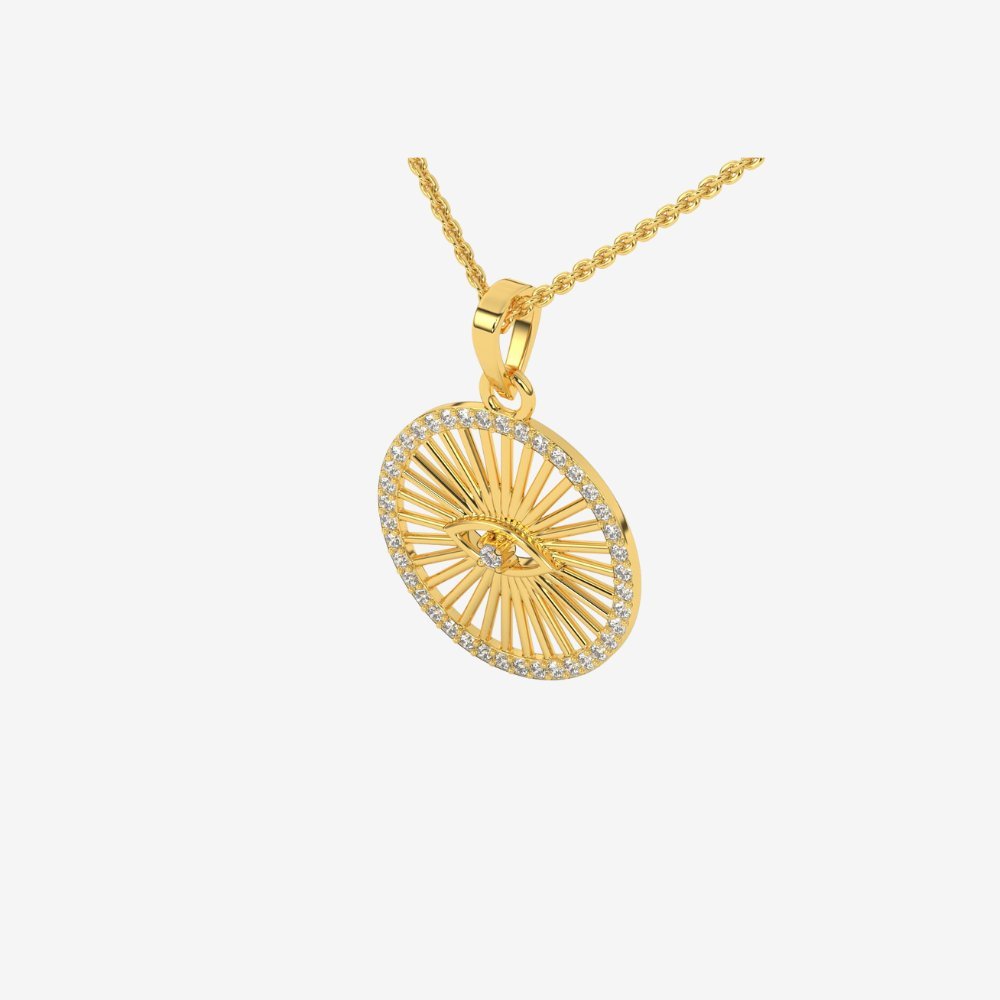 Evil Eye Medallion Pendant - Goldie Paris Jewellery